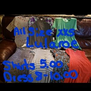 Lularoe shirts $5 Dresses $10